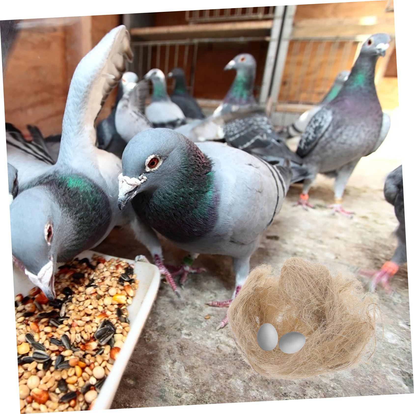 COLLBATH Natürliches Jute Vogelnistmaterial Für Innen- Und Außenbereich Weiches Nistfüllmaterial Für Warme Vogelnester Im Winter Nistkastenzubehör Für Wildvögel Und Papageien