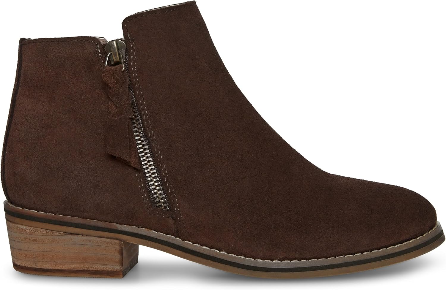 Blondo Women's Liam Waterproof Ankle Boot, Chocolate Suede, 8 M US