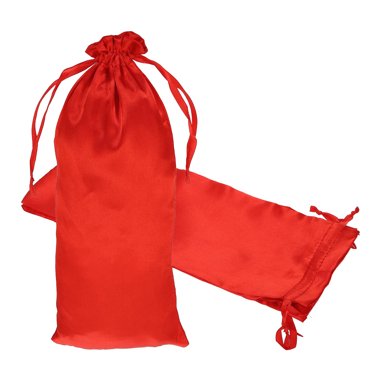 PATIKIL Satin Drawstring Favor Bags, (35 x 15cm, Red) (3Pcs), Satin Gift Bags Gift Pouches with Drawstrings, Suit for - Wedding/Festival/Birthday/Celebration