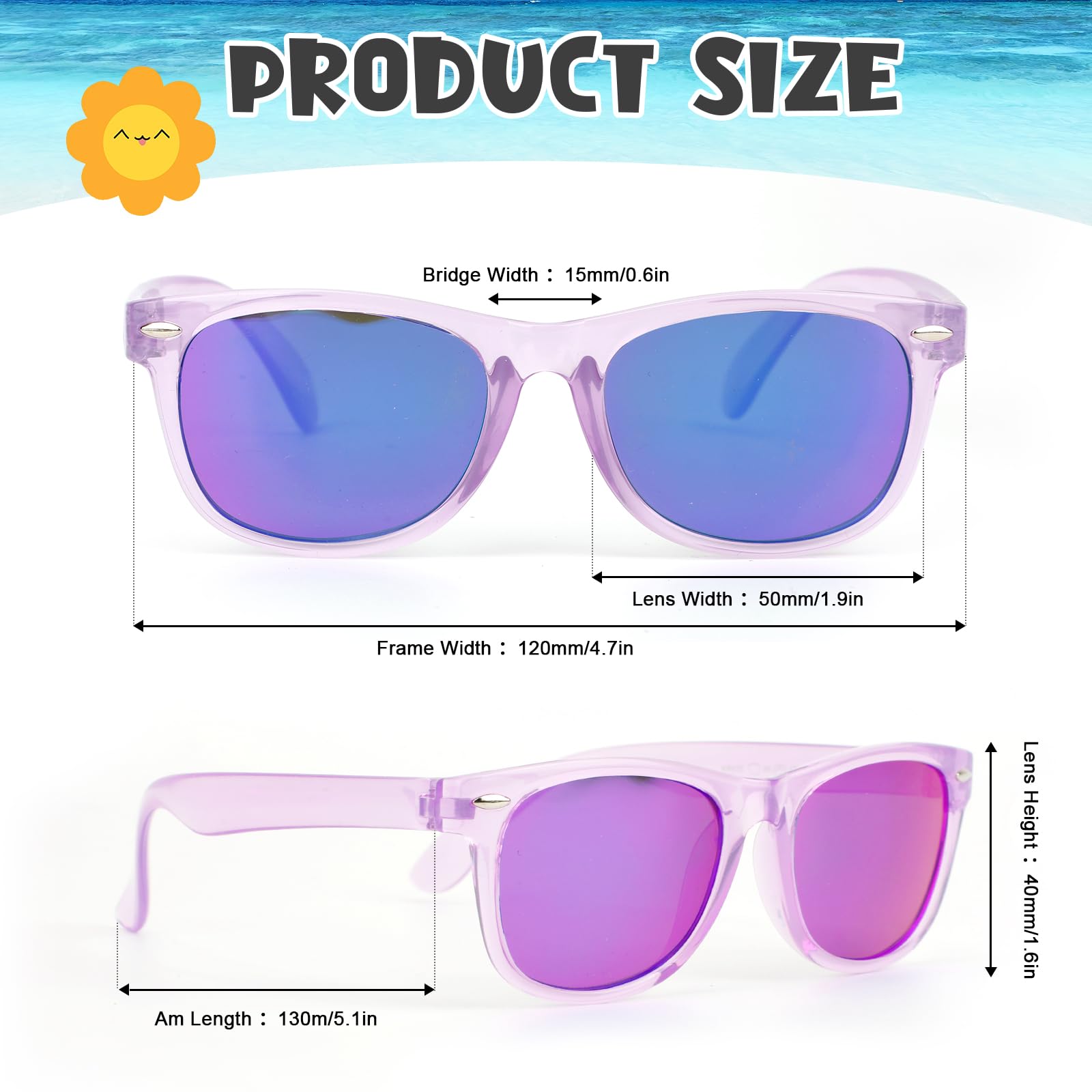 Gafas de Sol Polarizadas UV400 Protección Rayos Ciclismo Deportivas Infantiles 3-10 Años
