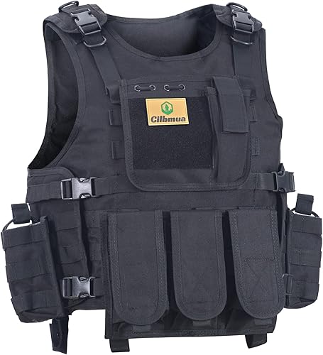 Cilbmua - Chaleco táctico ajustable para Airsoft, cómodo y duradero, fácil de poner o quitar, chalecos modulares de paintball para adultos