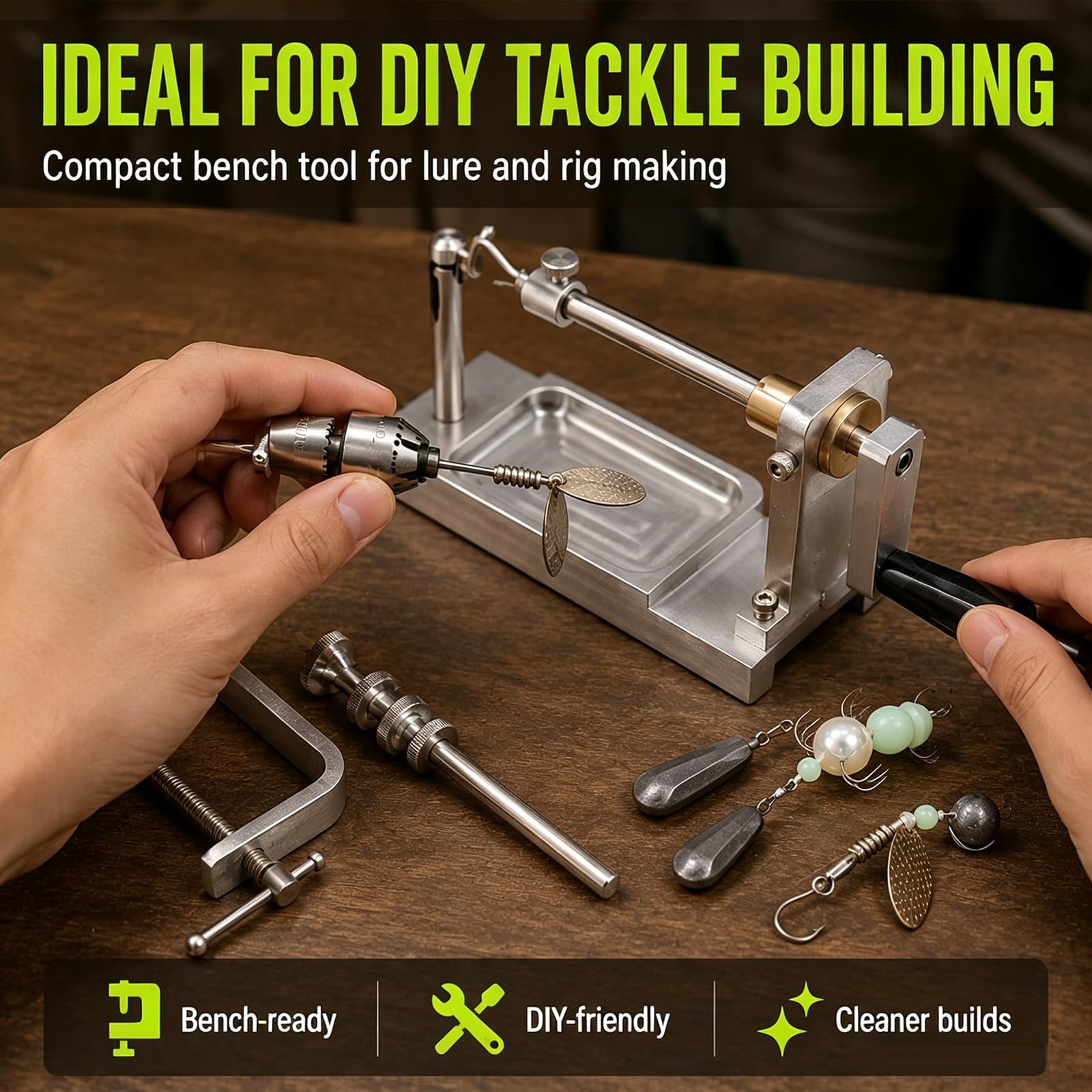 Outil De Formage Et De Torsion De Fil, Kit De Pliage Et De Bouclage De Fil pour Leurres De Pêche, Enrouleur De Ligne Et Station Montage Mouches, Compatible avec Les Fils De 0,3 à 0,9 Mm