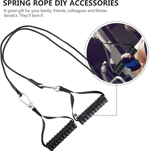 Miniatura 8 de BESPORTBLE Cable de polea de fitness, cuerda de tríceps, cables expansores de pecho, cable de entrenamiento muscular de fuerza, accesorio de máquina