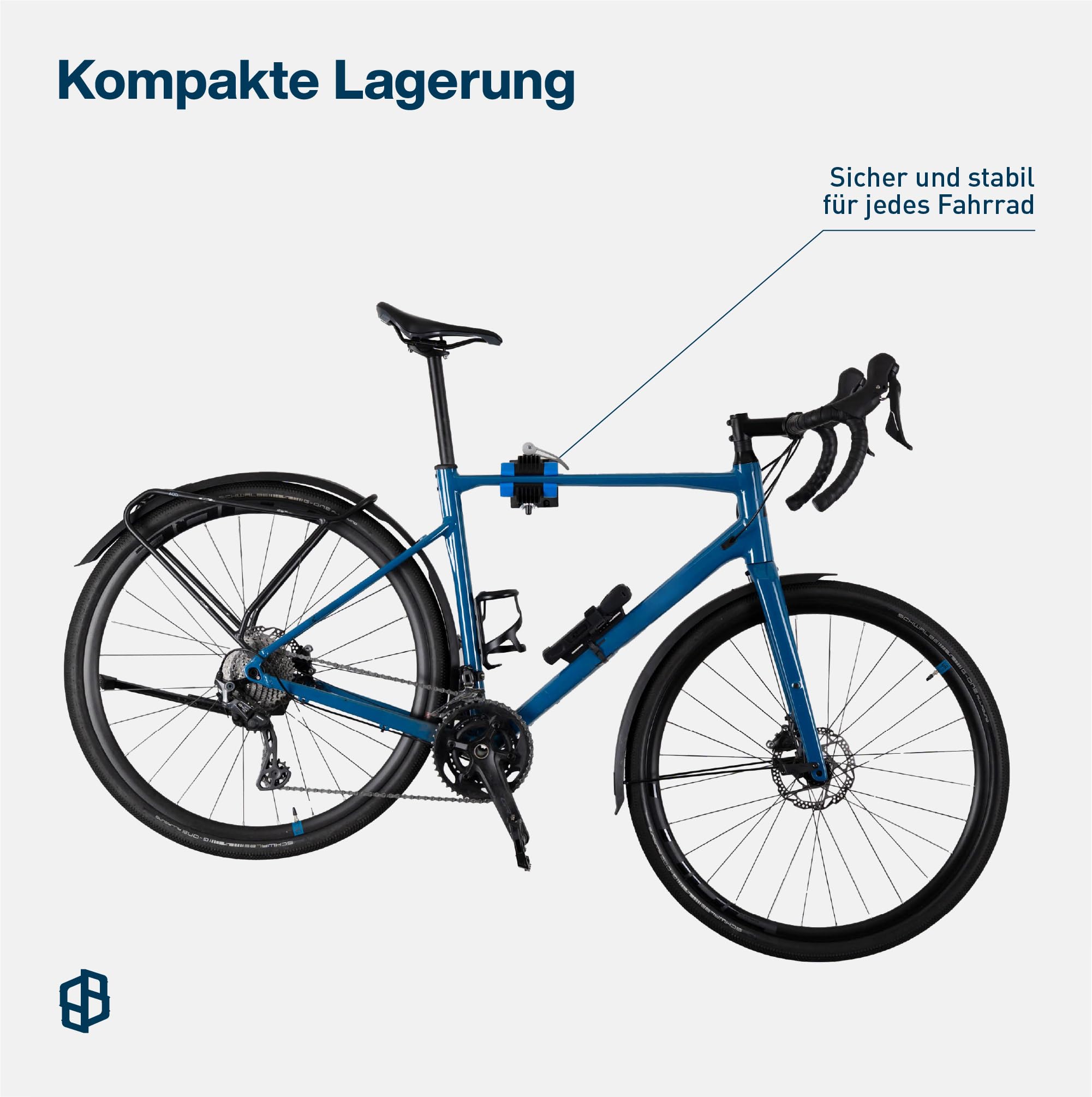 Stabile Fahrrad Wandhalterung geeignet als Montageständer und Reparaturständer | Fahrradständer Wandhalter für E-Bike, Mountainbike, Rennrad und Co. | Fahrrad Aufhängung by BikeBroz