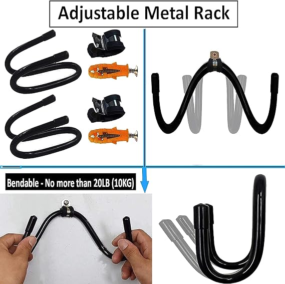 AUXPhome 2 Pack Bow Wall Storage Display Rack - Hanger Hooks Wall Holder - Mount Storage and Display Up to 2 Bows, No Scratches - Holds 20 Lbs