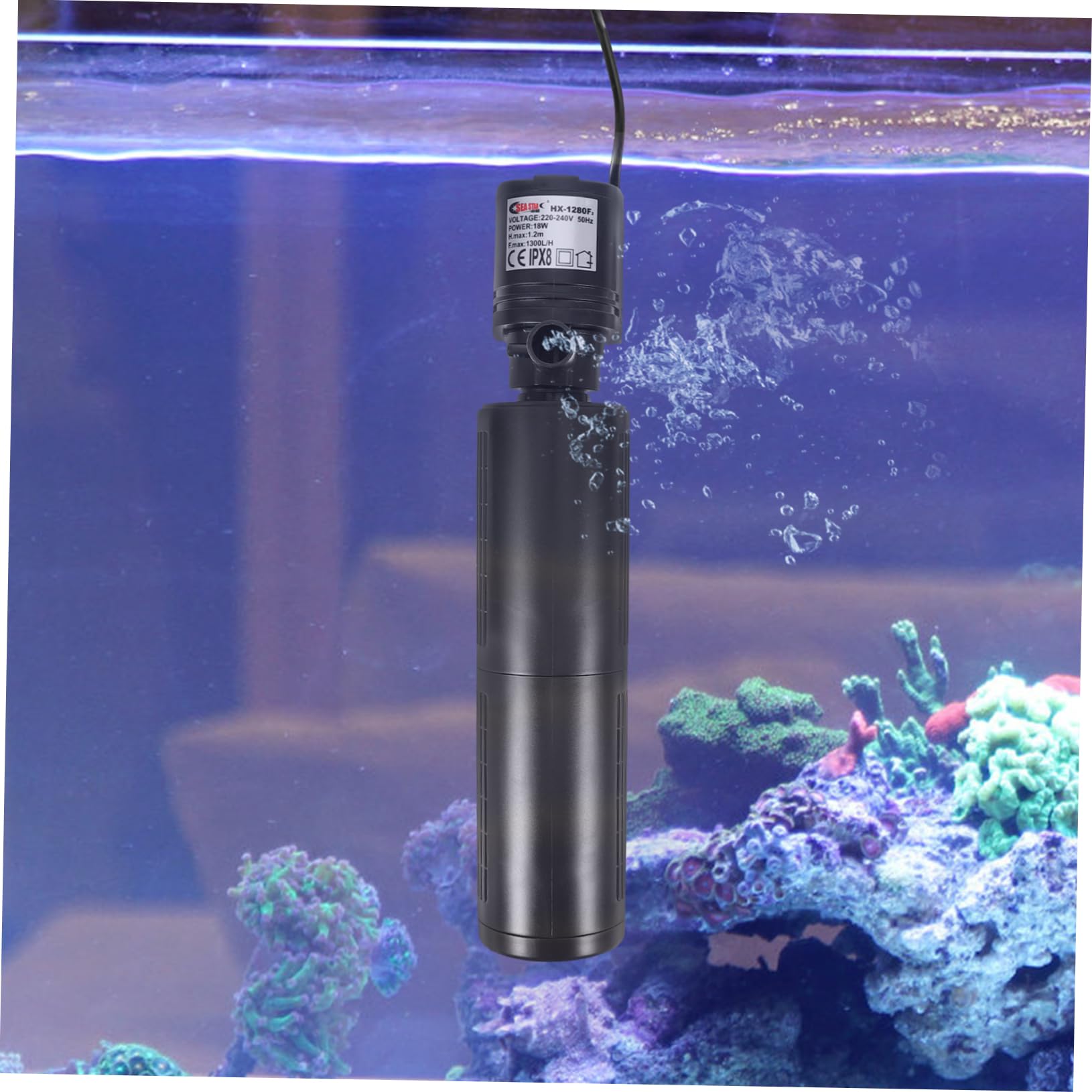 Beaupretty Filtros De Acuario De Circulación y Oxigenación Bomba De Agua Multifuncional para Peceras Compatible Sistemas De Agua Dulce y Salada Euro Estándar