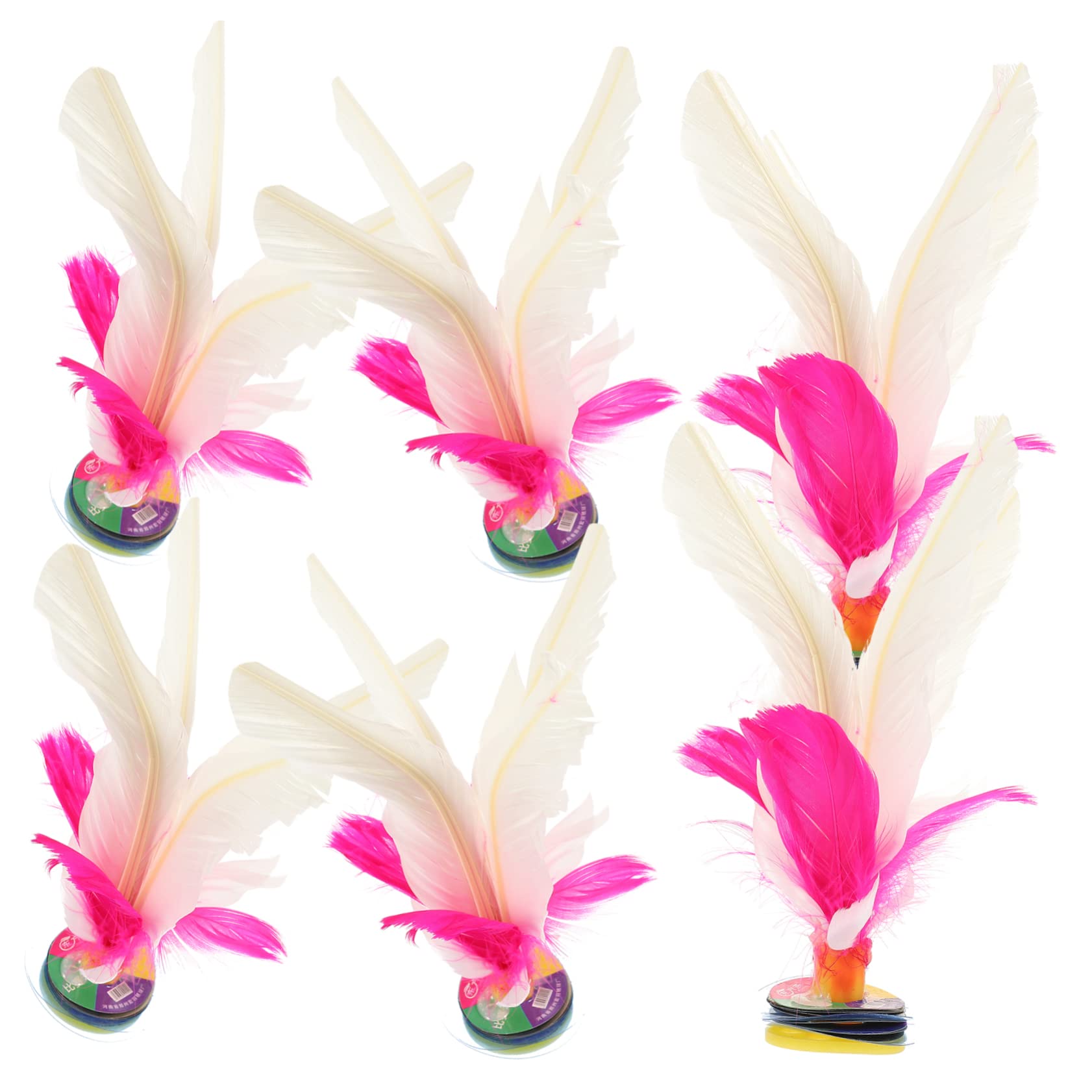 HANABASS 6Pcs Traditional Shuttlecock Kick for Adults Fun Foot Exercise Game for Indoor Great Fitness Coordination Activity Present