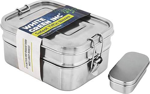 Bento Box - Recipientes grandes de acero inoxidable 3 en 1 para niños y adultos, lonchera Tiffin ecológica para la escuela o el trabajo, contenedor disponible en Yaxa Colombia