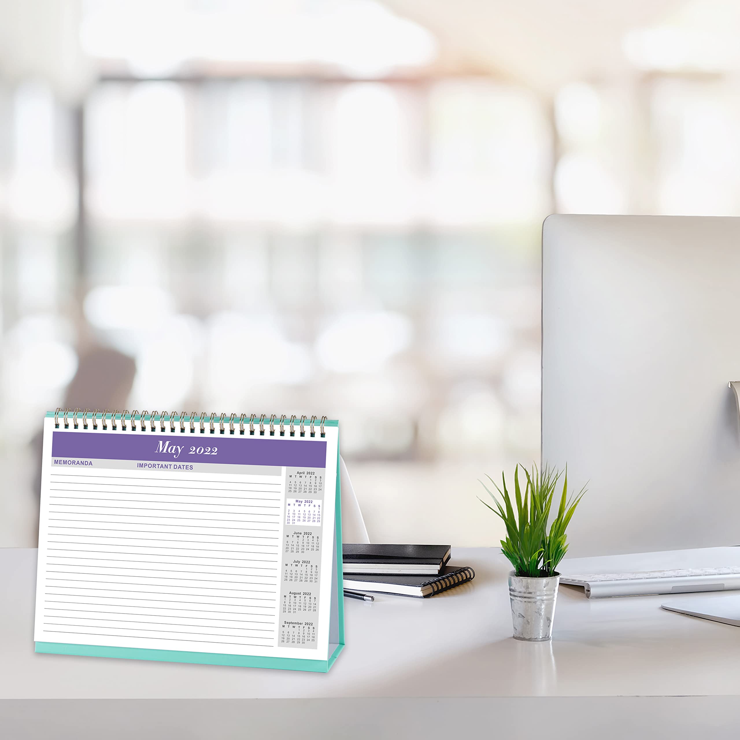 Desk Calendar 2022 Standing Flip 2022 Desktop Calendar with Thick