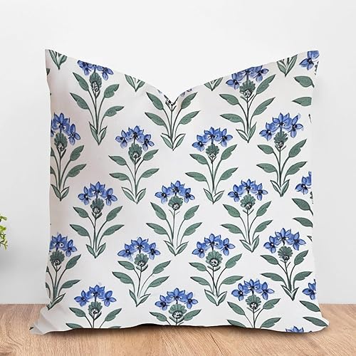 Vista 70 de ArogGeld Fundas de cojín asiáticas escénicas elegantes chinoiserie, diseño de loto verde, pájaros, jardines, funda de almohada para sofá