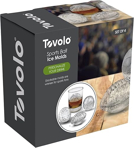 Miniatura 12 de Tovolo Moldes de hielo para pelotas deportivas (juego de 4)  fútbol, golf, béisbol y baloncestofusión lenta, sin fugas, reutilizables y sin BPAIdeal