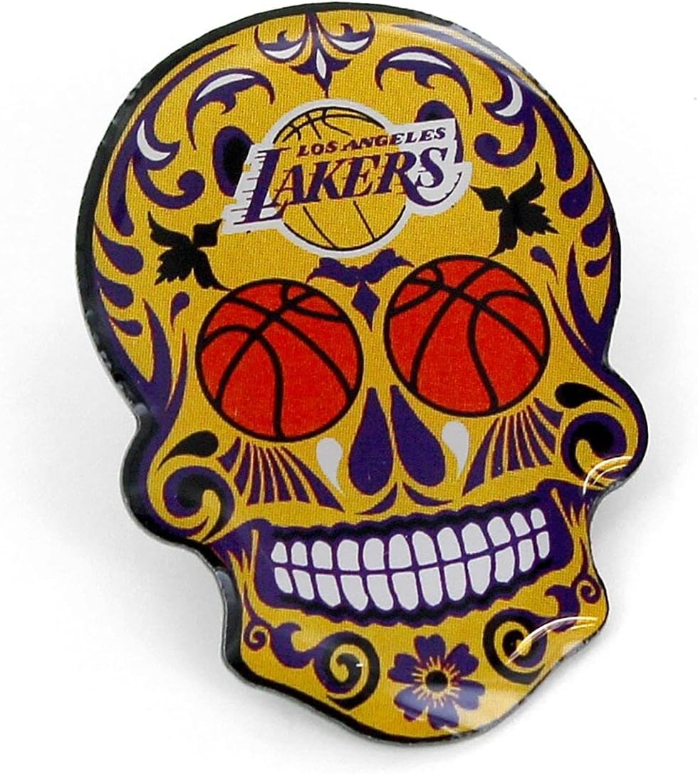 NBA Los Angeles Lakers Sugar Skull Pin