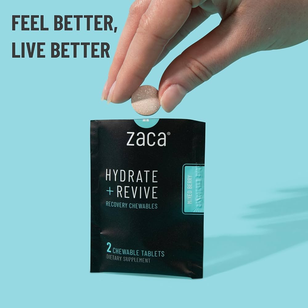 Amazon.com: Zaca Recovery Chewable Supplement | Hydrate + Revive