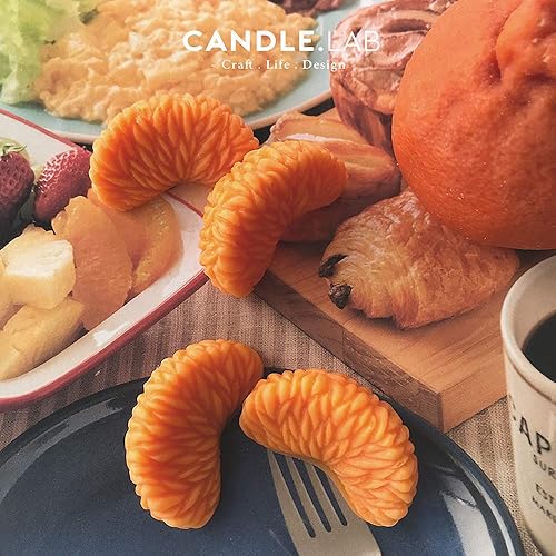 Miniatura 6 de Molde de silicona 3D para rebanadas de mandarina con 20 palitos de piruleta, segmentos de naranja mandarina, molde de glaseado para pasta de goma de