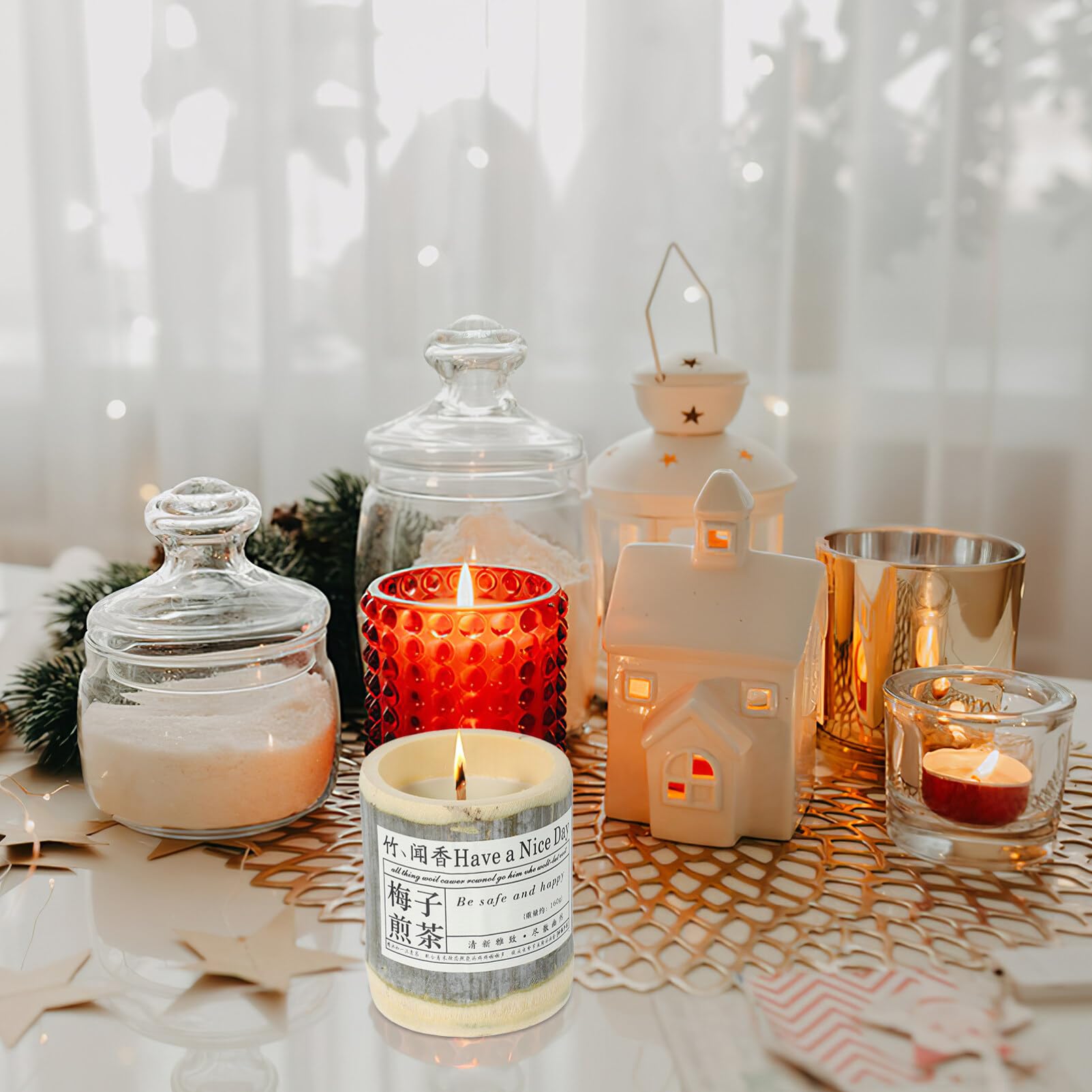 Vela Aromática Natural De Soya Fragancia De Té De Decoración Para Hogar Uso Eventos Para Bodas y Cumpleaños