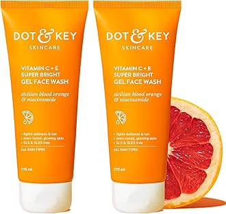 Vitamin C + E Super Bright Gel Face Wash Combo| For Glowing And Brightening Skin | All Skin Types | With Triple Vitamin C, Fades Dark Spots & Pigmentation | 350g(Pack of 2, 175gm each)