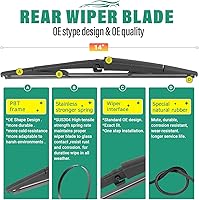 Vista 166 de 26" 20" 16" Windshield Wiper Blades Replacement for Dodge Grand Caravan 2008-2020 / Chrysler Town & Country 2008-2016 Premium All Weather Front Rear