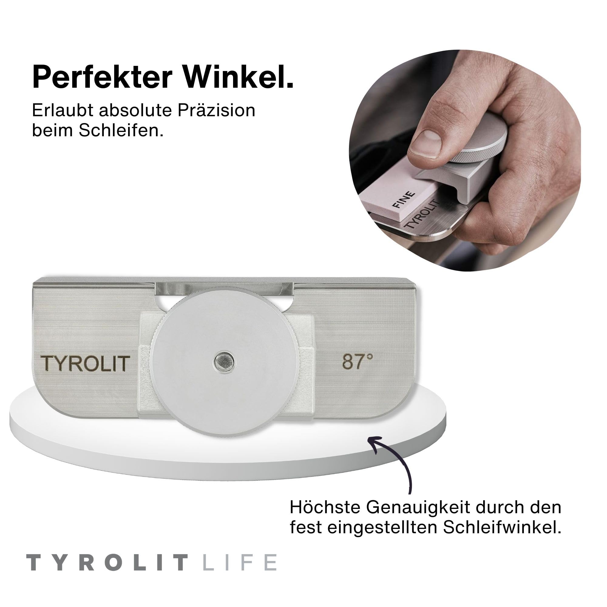 Tyrolit Life Ski and Snowboard Kantenschleifer aus Edelstahl mit Schleifwinkel 87° - Edge Tuner für schärfste Snow Board und Skikanten wie vom Skiservice - Kantenfeile zur Reparatur von Skibelägen