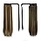 BARSDAR Dark Brown Highlight Straight Ponytail Extension - 18 Inch Long Straight Wrap Around Ponytail for Black Women, Synthetic Clip in Pony Tails Hair Extensions Hairpieces Daily