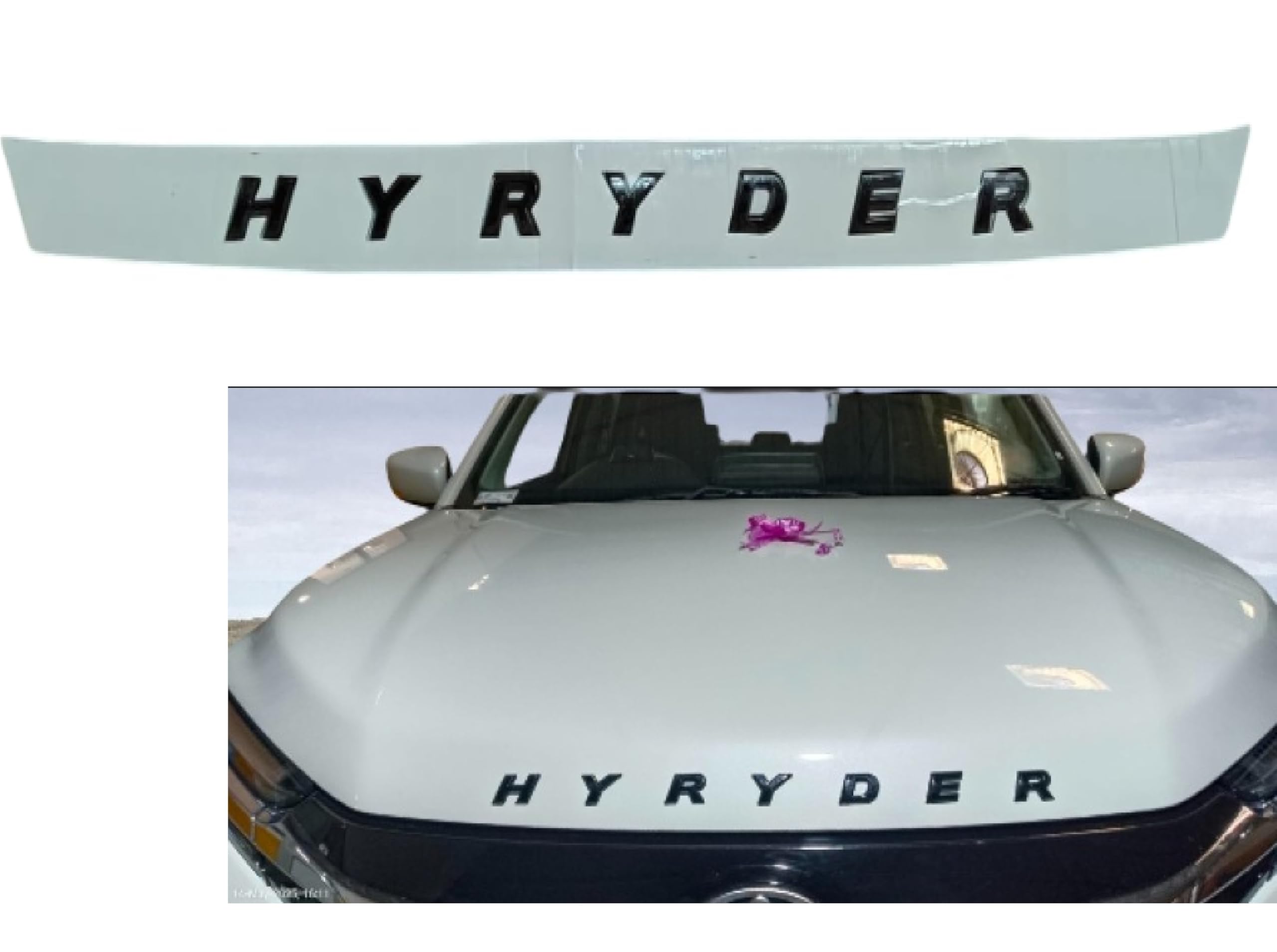 SF SmartFix HYRYDER 3D Bonnet Letter Alphabets Logo Emblem Sticker, Chrome, Black, Universal,Set of 1 (Black)-image-37