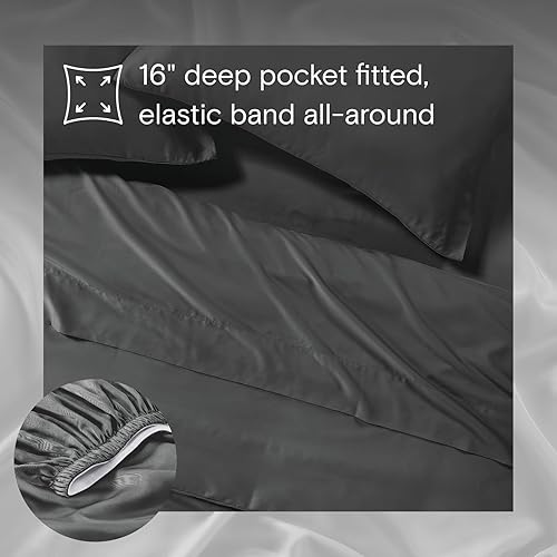 Miniatura 4 de Sijo Juego de sábanas prémium 100% de eucalipto austriaco, lyocell Tencel, más suave que la seda, Architectural Digest 2022, ganador del premio a