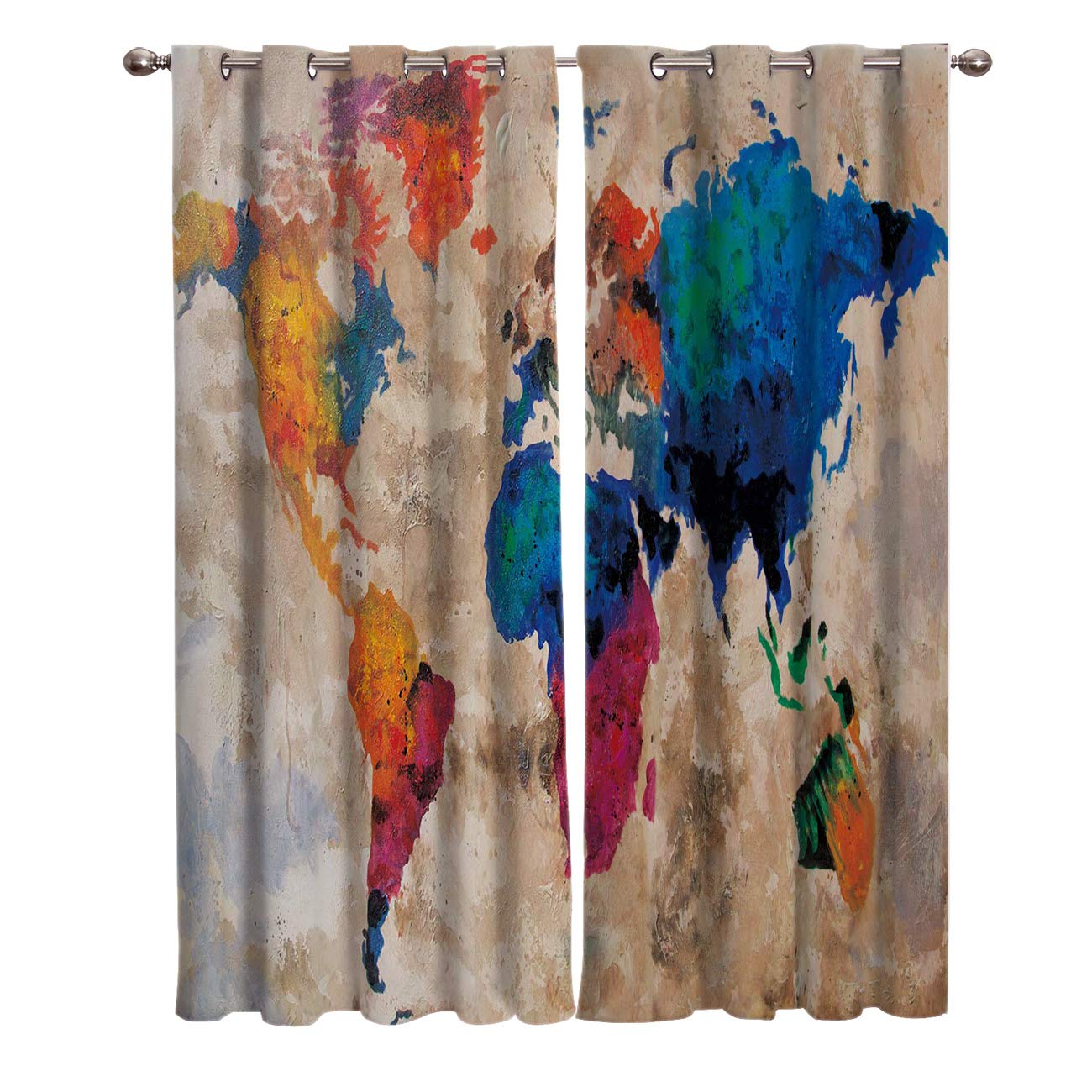 World Map Bedroom Curtains – Curtains & Drapes