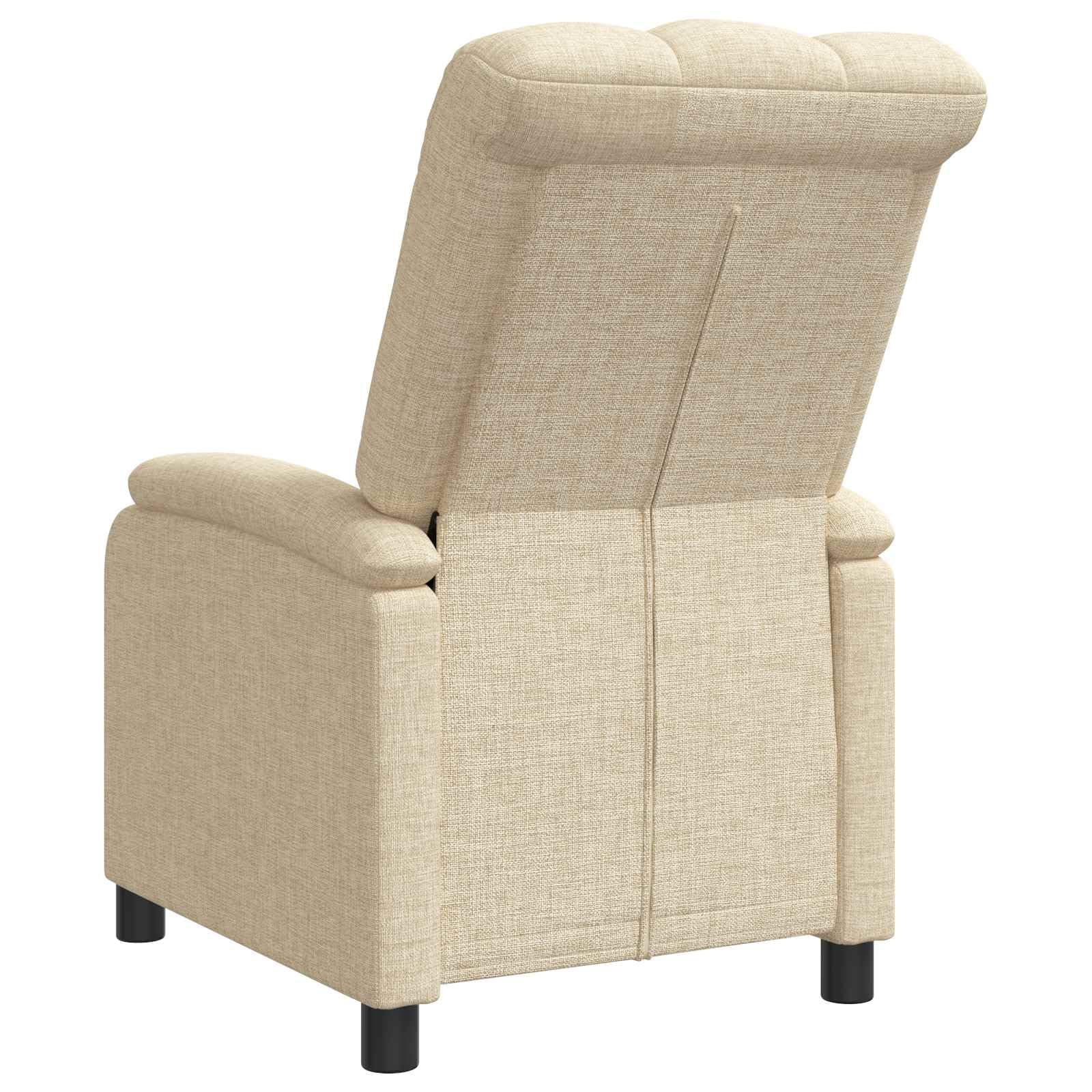 Fauteuil inclinable en tissu crème