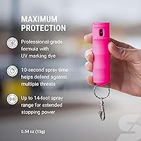 Vista 9 de Sabre Gel de pimienta con tapa abatible rápida, aerosol OC de máxima resistencia, clip a presión para un fácil transporte y acceso rápido, agarre