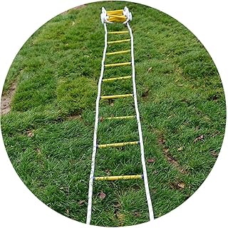 Fire Escape Ladder, Emergency Fire Escape Ladder, Engineering Ladder Fire Rope Ladder Reusable Flame Resistant With Hooks Fast To Deploy Easy To Use Fire Rescue Window Escape (Color : Yellow, Size : 3