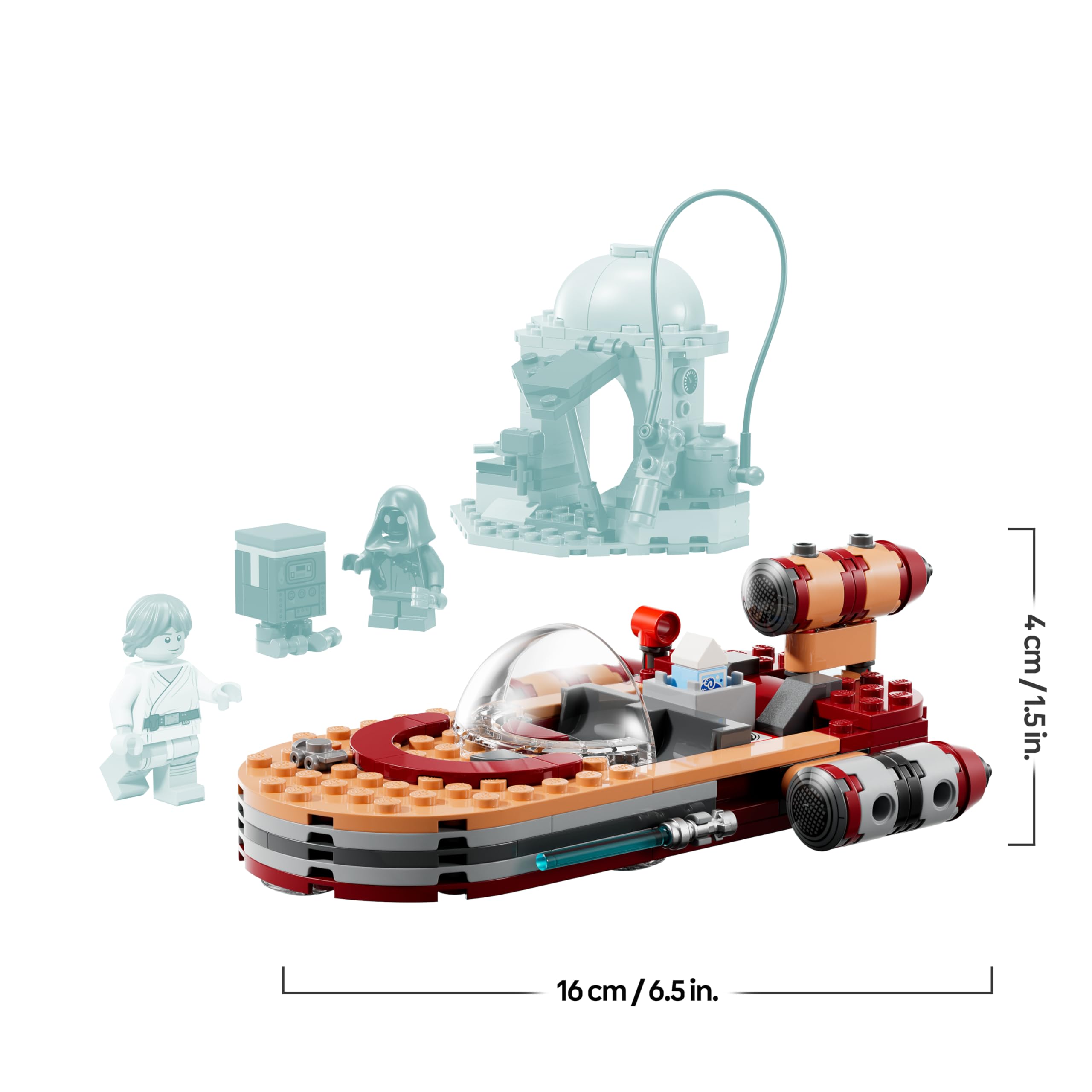 LEGO Star Wars 75420 SMART Play: Lukes Landspeeder - Kompatibles Interaktives Spielzeug inkl. SMART Tag und Luke Skywalker Minifigur - Geschenkidee für Jungen, Mädchen & Erwachsene Fans ab 6 Jahren