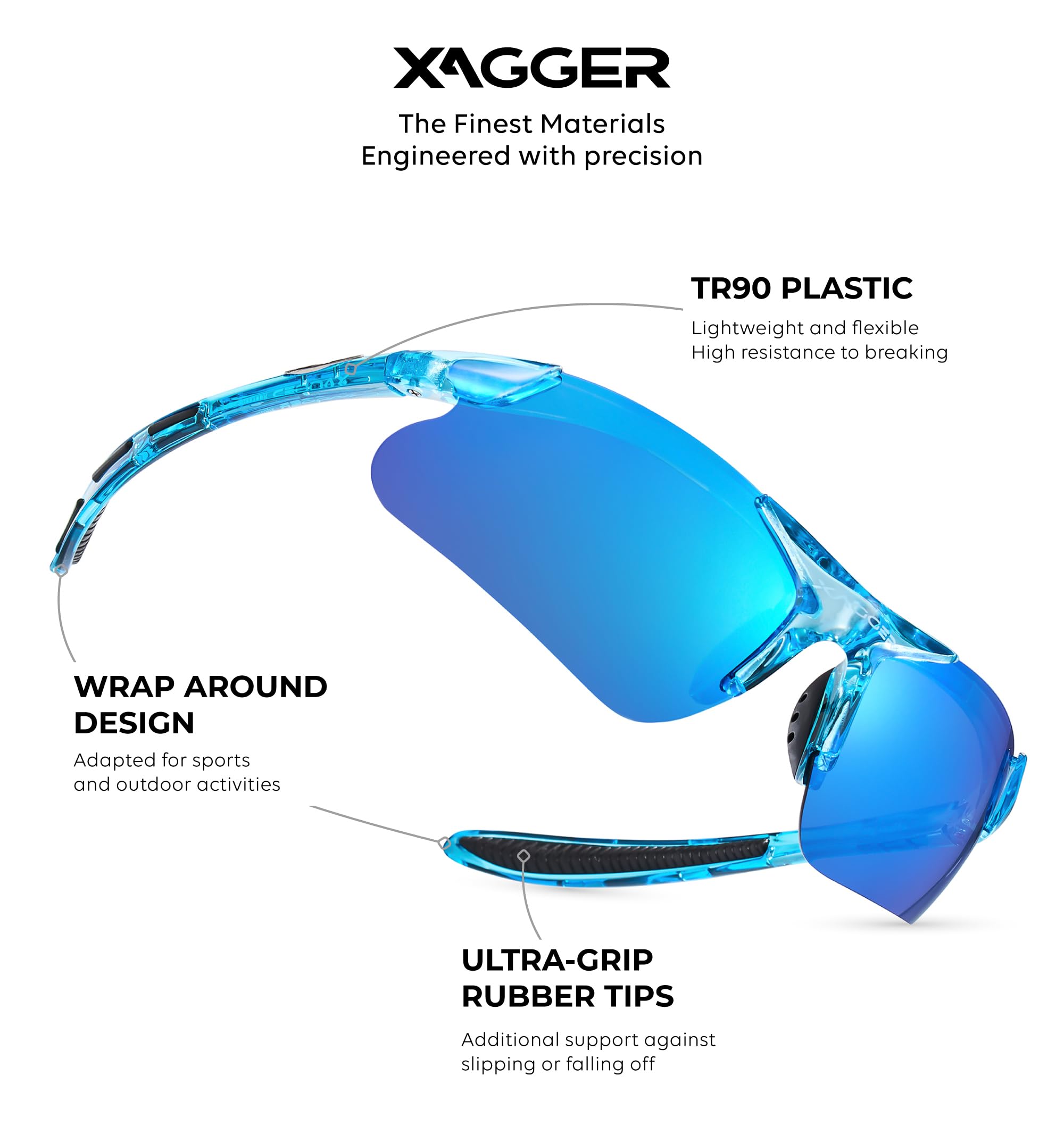 Gafas de sol deportivas polarizadas juveniles para niños y niñas de 8 a 16 años de edad para niños y adolescentes