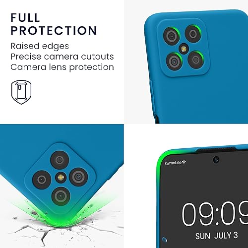 Miniatura 3 de kwmobile Funda compatible con Honor X8 - Funda protectora delgada de TPU para teléfono - Acabado mate suave - Azul Caribe