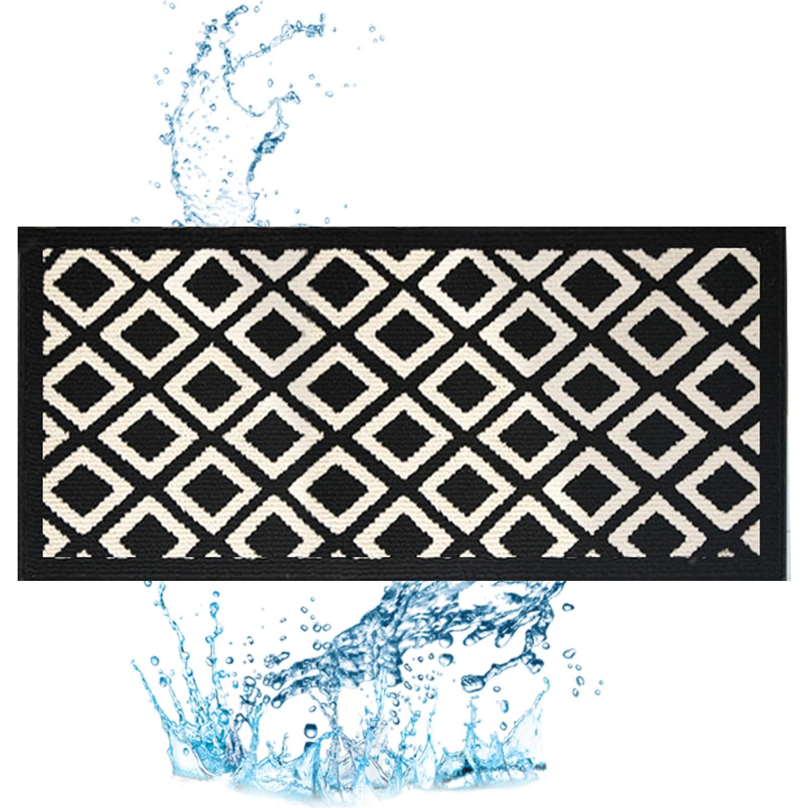 Alfombra de cocina antideslizante lavable que evita resbalones y absorbe agua