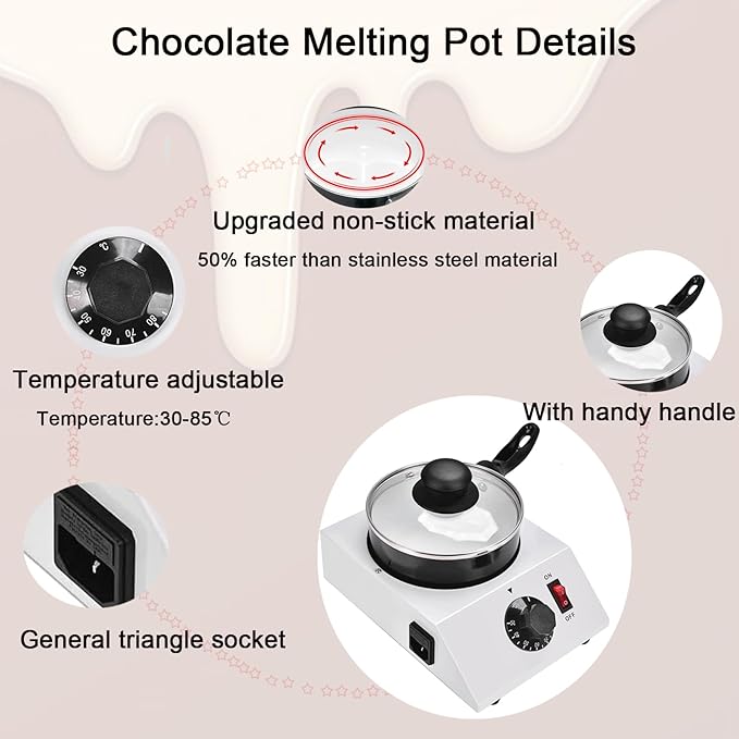 Máquina para Derretir Chocolate INTBUYING 110V 60HZ miniatura 6