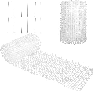 AKOLAFE 79x12 Inch Scat Mat for Cats with Spikes Scat Mats for Dogs Cat Deterrent Mat with 6 Staples Cat Repellent Mat Cat Spike Mat Cat Counter Deterrent Mat Pet for Indoor Outdoor Furniture Garden