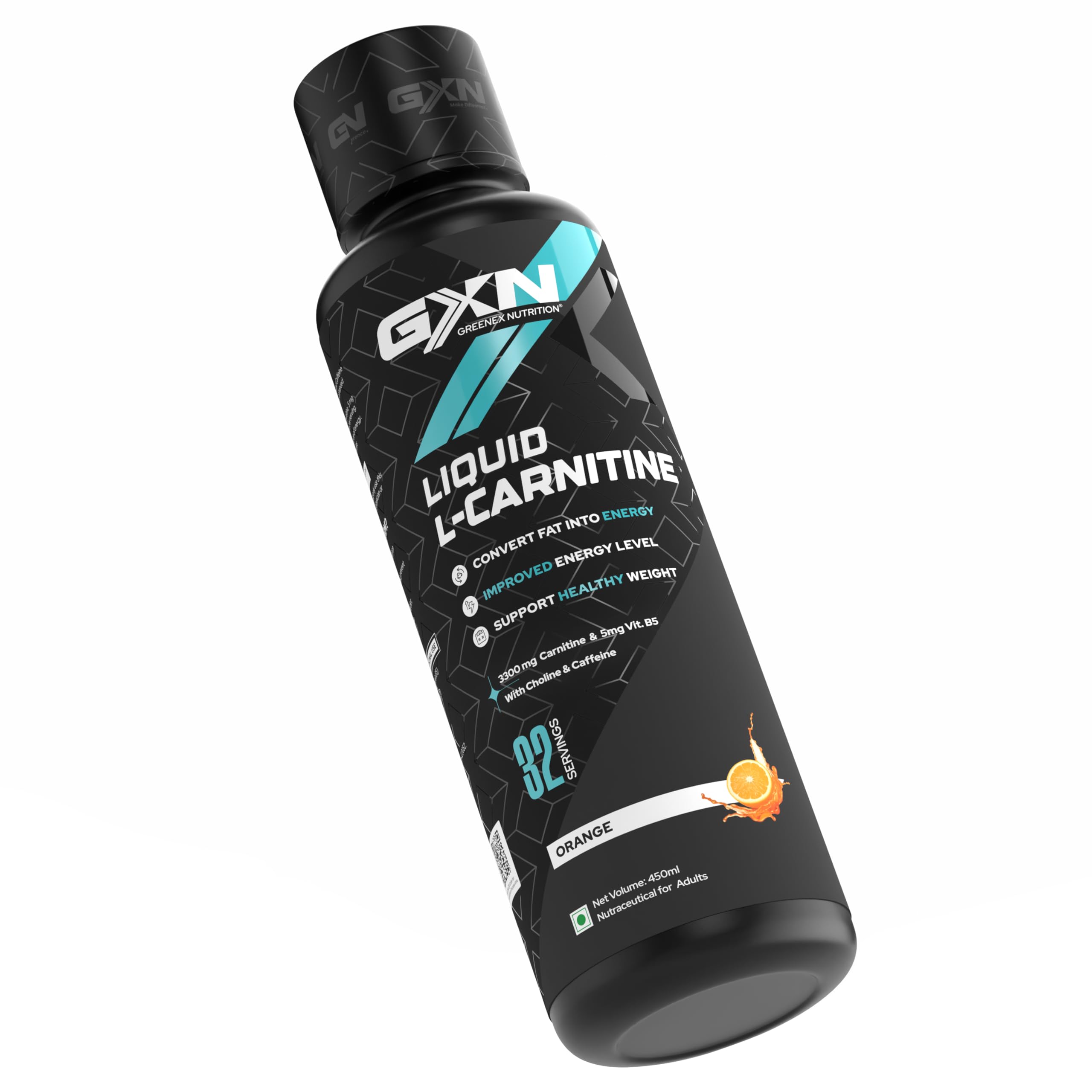 gxn l carnitine Greenex Nutrition (GXN) Liquid L-Carnitine 3300 mg | Orange and more GHK-Cu Copper Peptide 100mg face cleanser Color:TGG-01 Aspen Glow - Peach Gold Shimmer