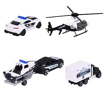 Majorette 212053188 Porsche Police Force 4 CAR Gift Box for