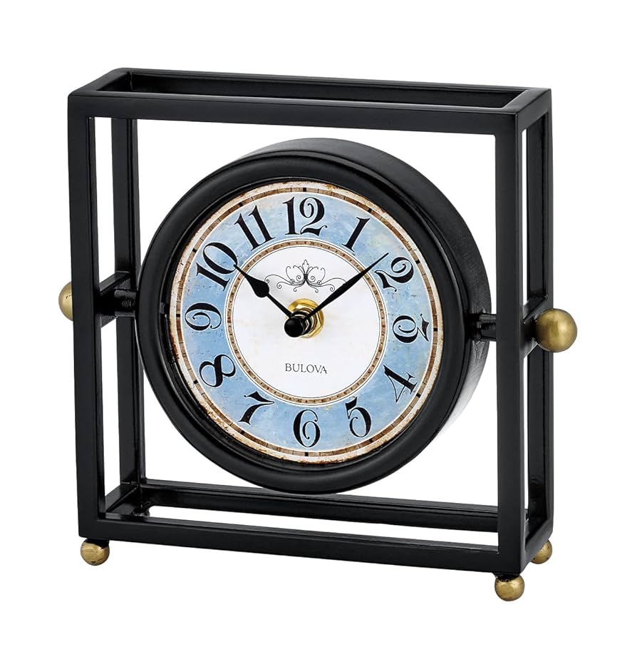 Amazon.com: Bulova Maiden Lane Table Clock B8902 | Gimballed