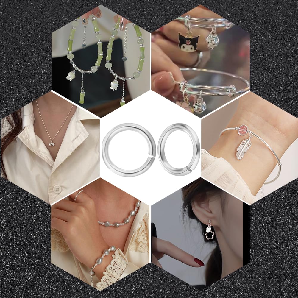 Beebeecraft 1 Box 50 Stück Offene Biegeringe 925 Sterlingsilber 5 mm Single Loop Biegeringe Verbindungsringe Für DIY Ohrringe Halsketten Armbänder Reparaturzubehör
