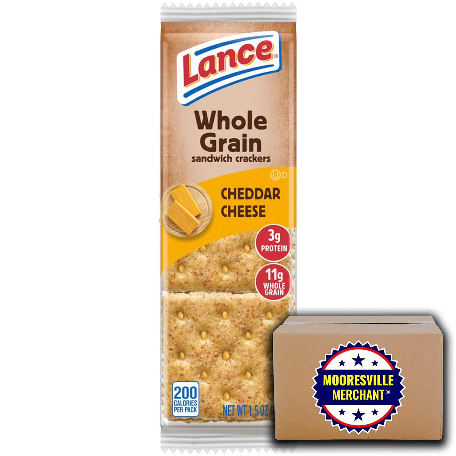 Lance Whole Grain Cheddar Cheese Sandwich Crackers, 1.5 oz