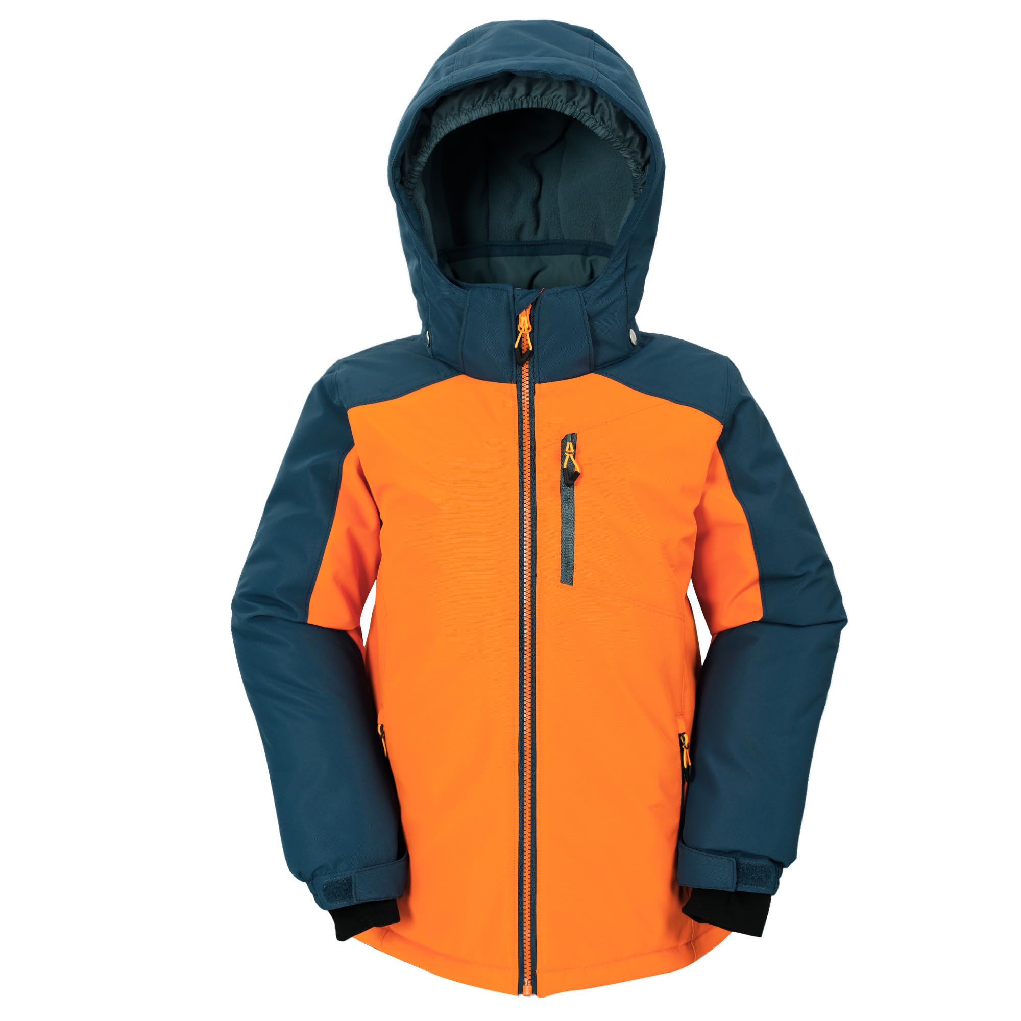 POUTINE Veste de neige pour garçons Veste de ski avec capuche amovible Manteau d’hiver extra chaud