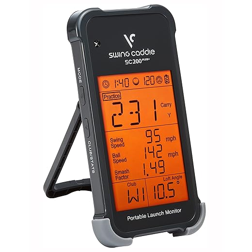 Voice Caddie Portable Golf Launch Monitor and Swing Analyzer with Real-Time Shot Data Tracking – Ideal Golf Swing Trainer/Training Equipment for Indoor or Outdoor Use, 12-Hr Battery Life