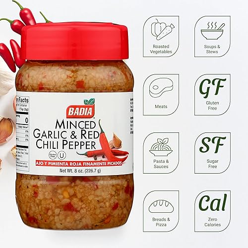 Miniatura 2 de Badia Ajo picado y ají rojo 8 onzas – Mezcla picante sabrosa con ajo y hojuelas de pimiento rojo triturado