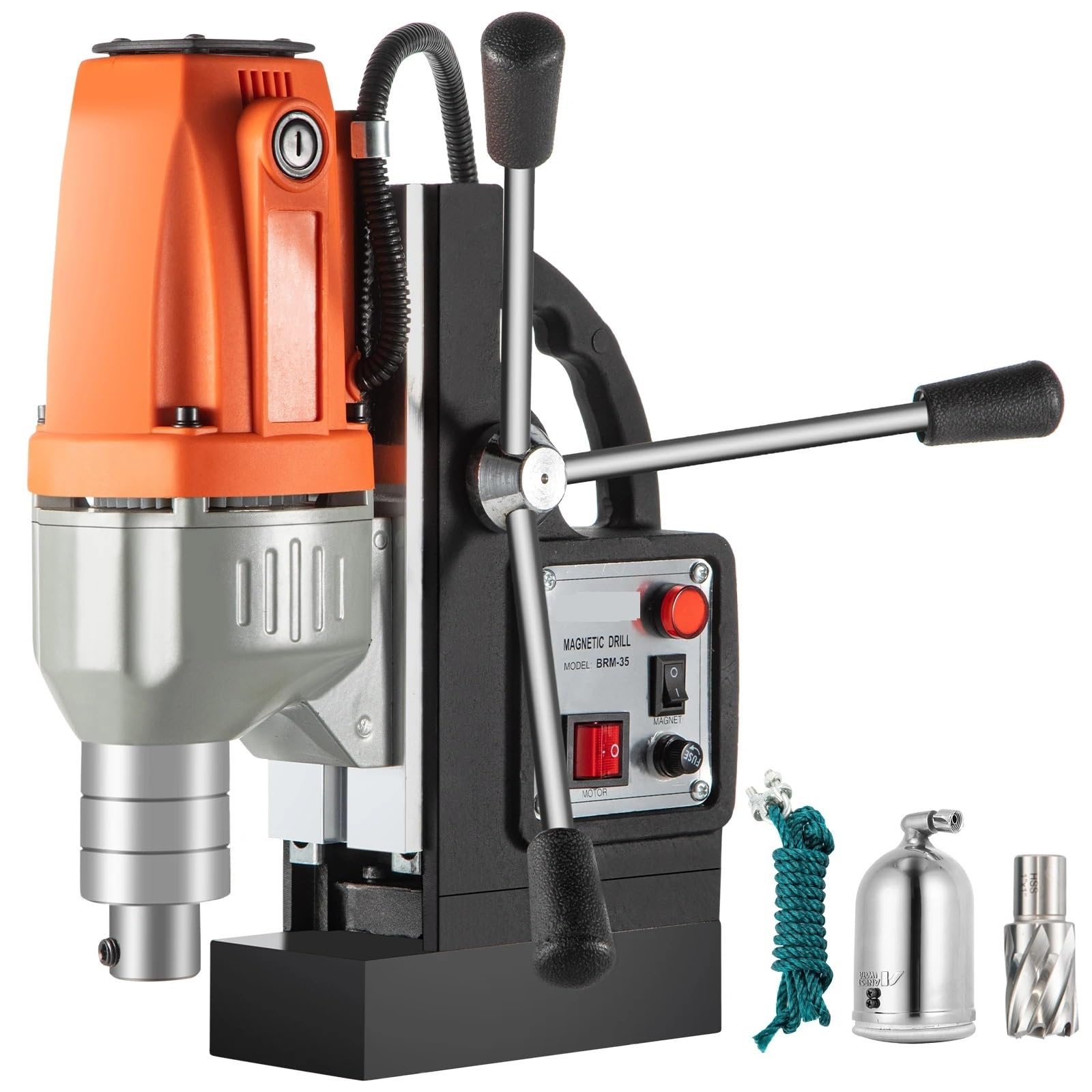 YXYLJOZ Heavy Duty Electric Magnetic Drill Press 980W-1200W for Industrial Steel Structures, Precision Bench Drilling Rig, Professional Engineering Tool