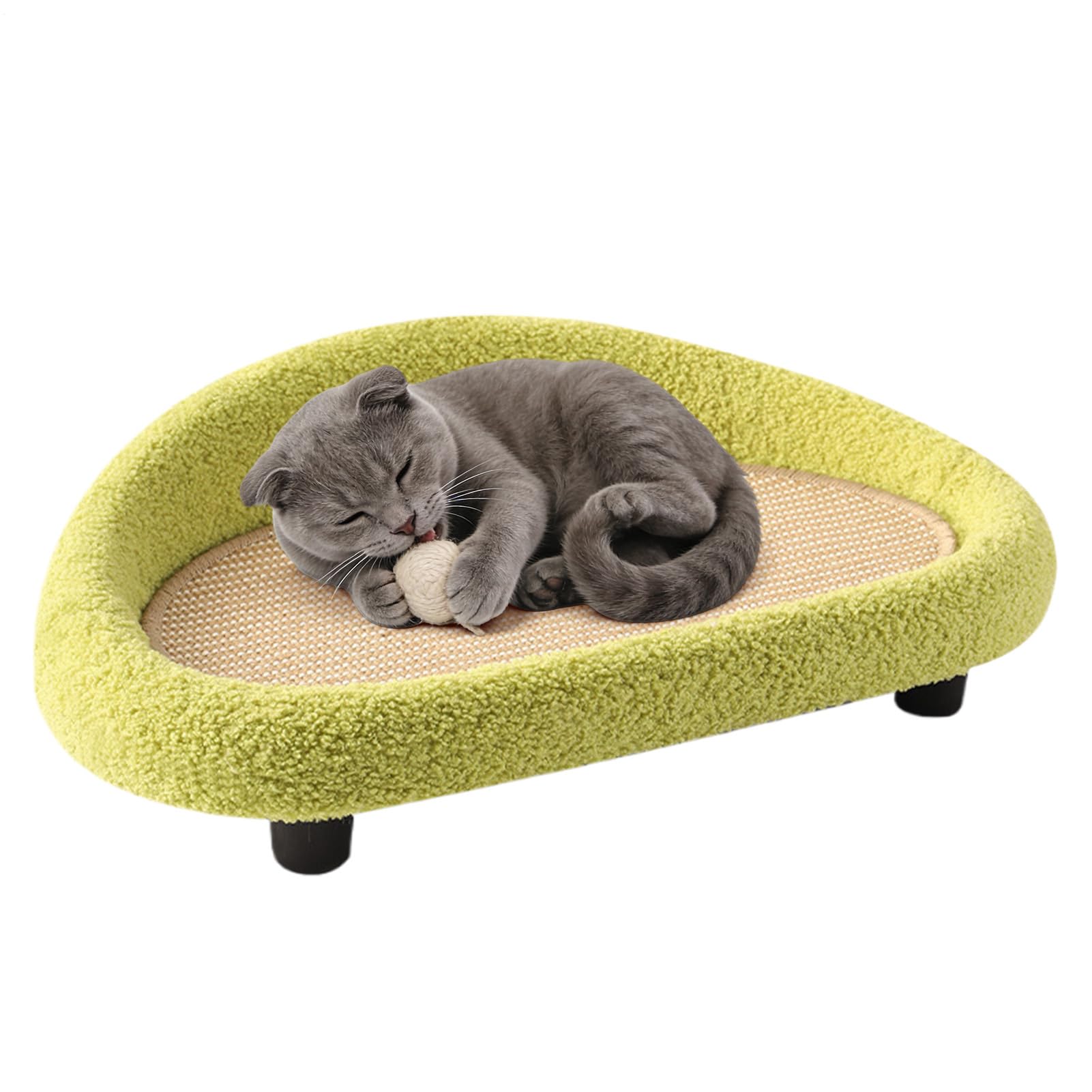 Cama Rascador para Gato Sofá Grande de Sisal | Sofá con tabla rascadora para gatos para Salón, Dormitorio, Apartamento, Patio, Esquina del Hogar
