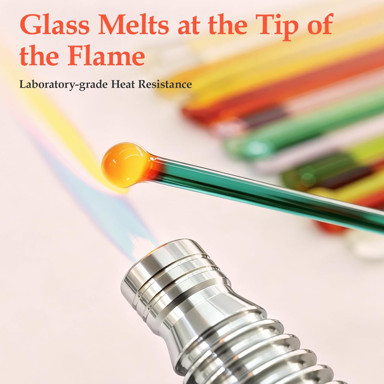 Fusing Glass Rods, Boro Tubes, High Borosilicate, Glass Blowing Supplies, 2.2lb, with an Alloy Glass Cutter
