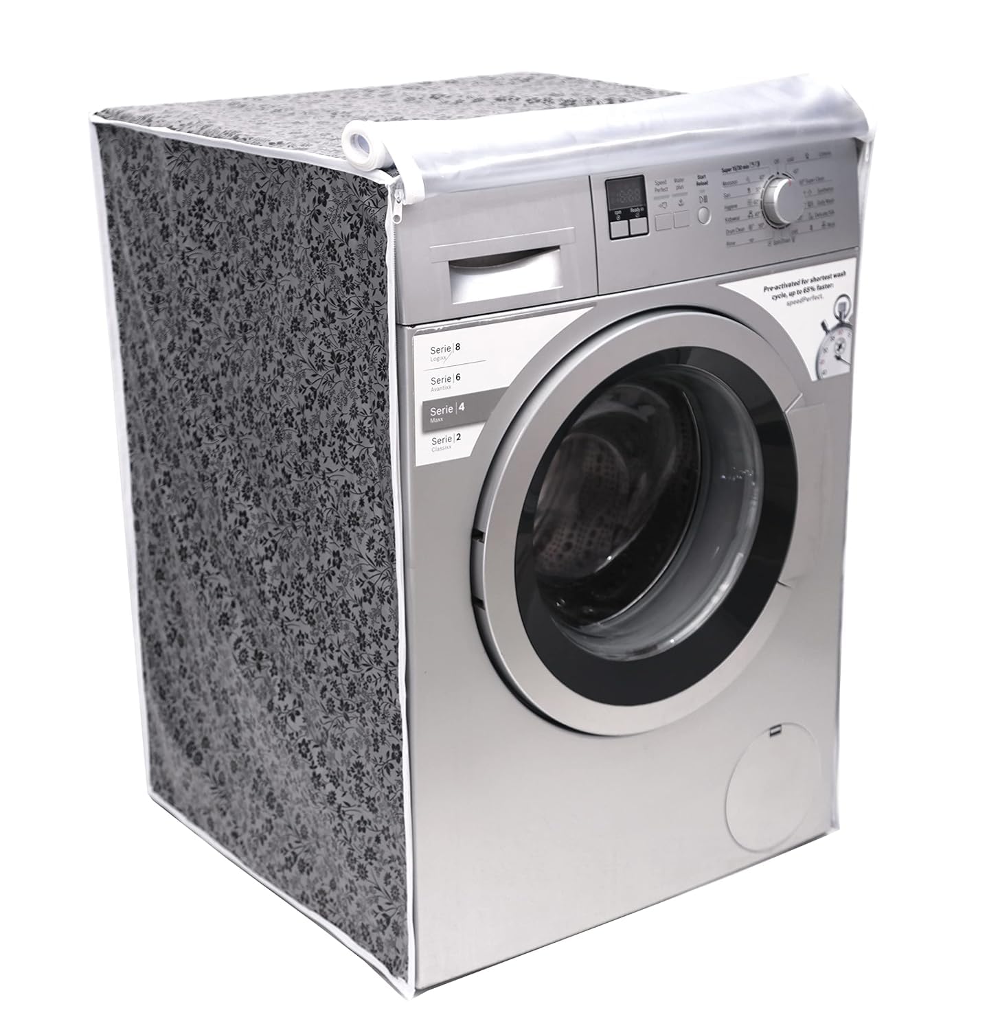 Elite Products Front Load Washing Machine Cover Suitable for Samsung 8.5 Kg, 9 Kg, 9.5Kg, 10 Kg, 10.5 Kg, 11 Kg, 11.5 Kg 12 Kg (72Cmsx63Cmsx81Cms)