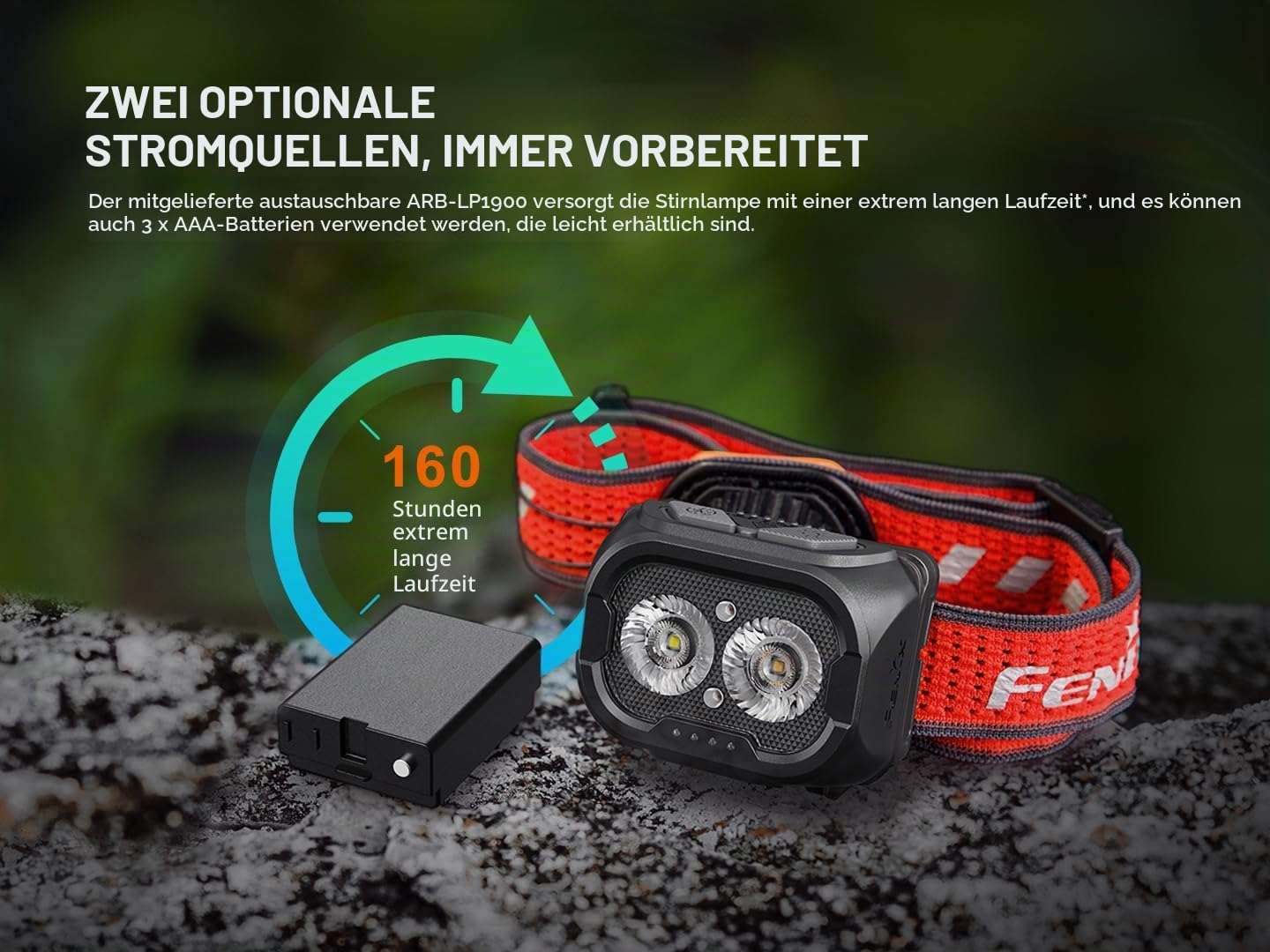 Fenix HL18R-T V2.0 Stirnlampe LED Aufladbar,800 Lumen Hell,Wiederaufladbar USB-C,3 x AAA Batterie Dual Fuel,125M,IP66 Wasserdichte Scheinwerfer,Sport Adjust-Stirnband,Camping,Joggen,Angel (White)