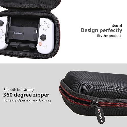 Miniatura 7 de LTGEM case for Backbone One Mobile Gaming Controller, Handheld Gaming Console Portable Travel Holder, Extra Mesh Pocket for Cables Power Bank