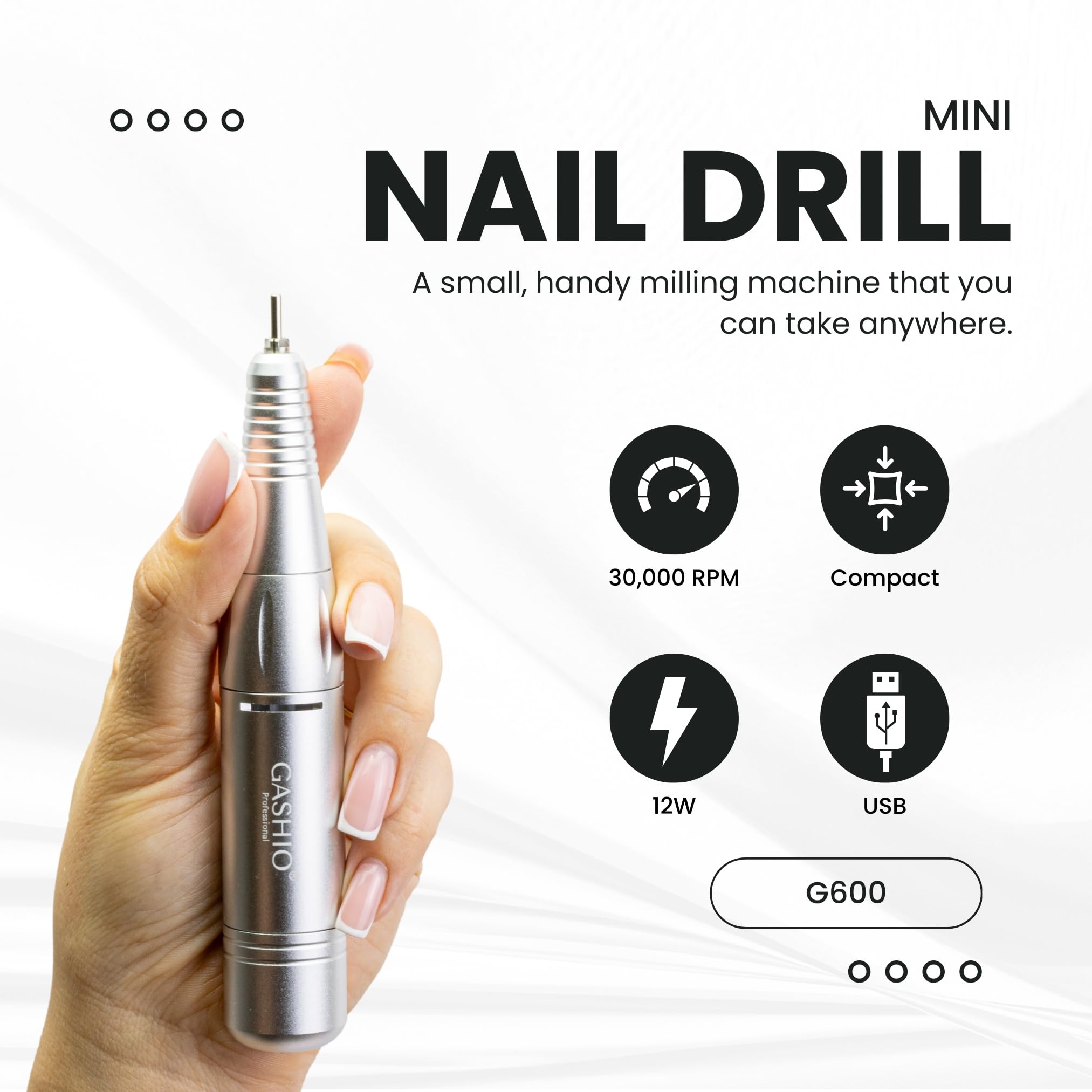 Maniküre Set Elektrisch | Nail Drill Mini | Nagelfeile Elektrische | Nagelfräser für Gelnägel | Nagelmaschine Für nägel | Nagelschleifer 30,000u/MIN | Nagelfeile Gelnägel | Fräser für Gelnägel